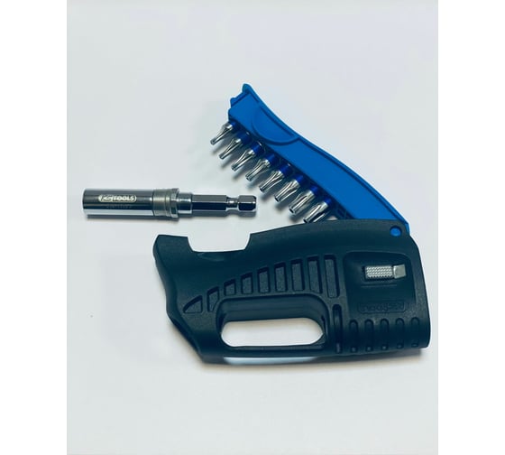 Набор бит с отверткой KS Tools TB 1/4" реверсивная трещотка, складывающийся 918.2855