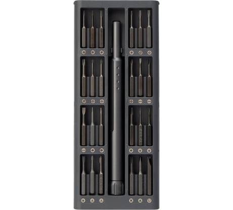 Отвертка с битами для точных работ KRANZ сталь S2, 37 предметов с чехлом KR-12-4776