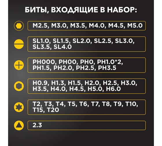 Отвертка с битами для точных работ KRANZ сталь S2, 62 предмета KR-12-4774