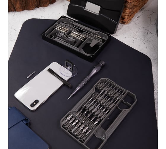 Отвертка с битами для точных работ KRANZ сталь S2, 73 предмета KR