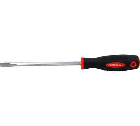 Шлицевая отвертка FORCEKRAFT магнитная "Profi" S2 SL 8.0х175 мм, 27156 FK-70180175