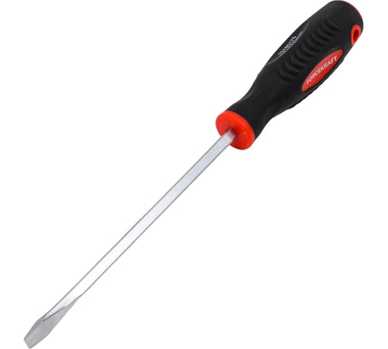 Шлицевая отвертка FORCEKRAFT магнитная "Profi" S2 SL 8.0х175 мм, 27156 FK-70180175
