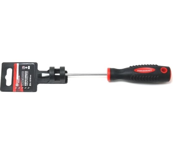 Шлицевая отвертка FORCEKRAFT магнитная "Profi" S2 SL 8.0х150 мм, 27155 FK-70180150