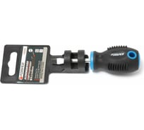 Шлицевая отвертка Forsage магнитная "Profi" S2 SL 6.5х38 мм, на пластиковом держателе 28244 F-70365038