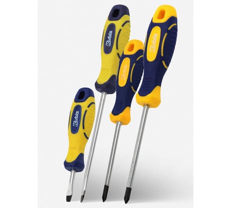 Набор отверток KUBIS PH1*75, PZ2*100, SL5*100, SL6*38 CrV KBS_set04