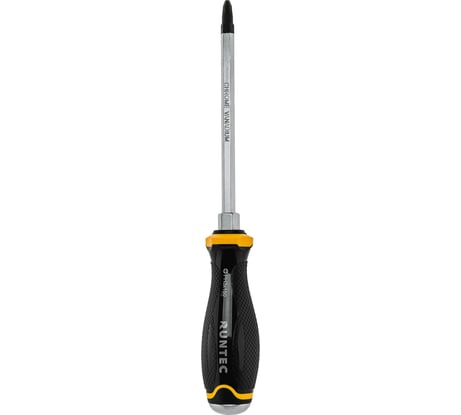 Отвертка RUNTEC PH3 x 150 мм, CrV, усиленная со сквозным стержнем RT-SD3PH3x150