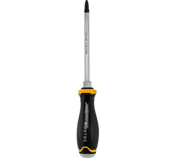 Отвертка RUNTEC PH3 x 150 мм, CrV, усиленная со сквозным стержнем RT-SD3PH3x150 1