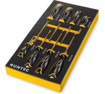 Набор усиленных и стандартных отверток RUNTEC CrV, S2 в ложементе EVA, 8 предметов RT-SDE8S