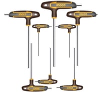 Набор Т-образных шестигранных ключей INGCO INDUSTRIAL HEX 2-10мм S2 8шт. HHKT8081 HHKT80818