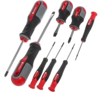 Набор отверток BARTEX 8 предметов, трехкомпонентная ручка, CrV 455668