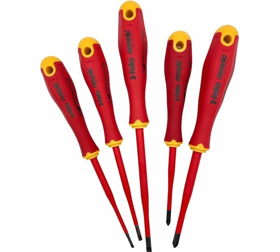 Набор диэлектрических отверток Felo SL/PH E-Slim Ergonic, 5 шт + открывашка 41386298