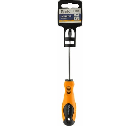 Шлицевая отвертка PARK SL5х100 мм двухкомпонентная рукоятка 008408