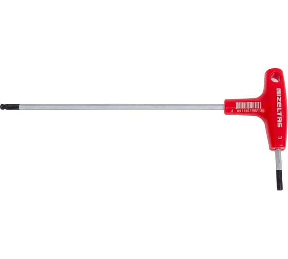 Т-образный шестигранник IZELTAS с рукояткой, с шаром, 3 мм 4921220030 1