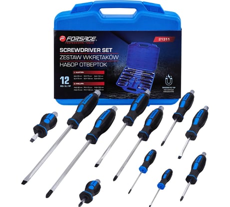 Отвертки ударные Forsage набор 12 предметов F-21311(65932)