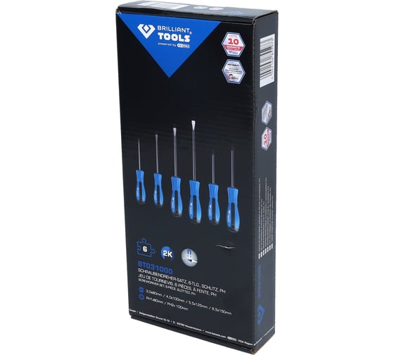 Набор отверток Brilliant Tools 6 предметов BT031000