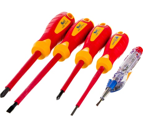 Набор отверток для электрика KRAFT 5 в 1 KT 700495