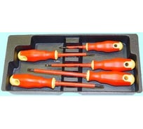 Набор отверток CNIC 5шт 2 шл., 3 кр. диэлектр. с маг. нак. 1000В в карт. коробке KDNH002 29914