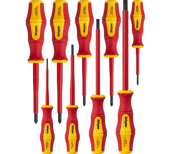 Отвёртка Navigator 95 264 NHT-Оtd03-H9, диэлектрическая, набор 9 шт 95264 1