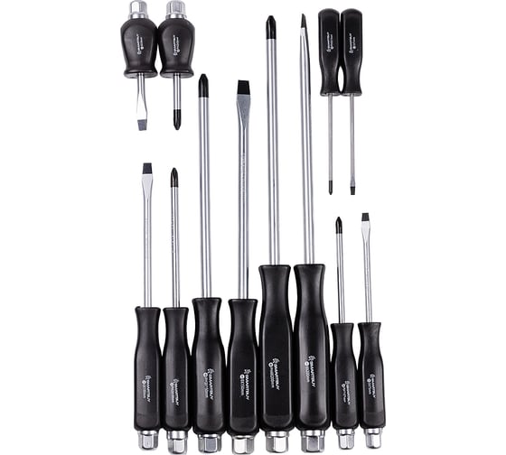 Набор отверток Smartbuy 12 предметов, ударные, 38 мм - 200 мм CR-V сталь, PRO TOOLS SBT-PRO-SCN-12 1