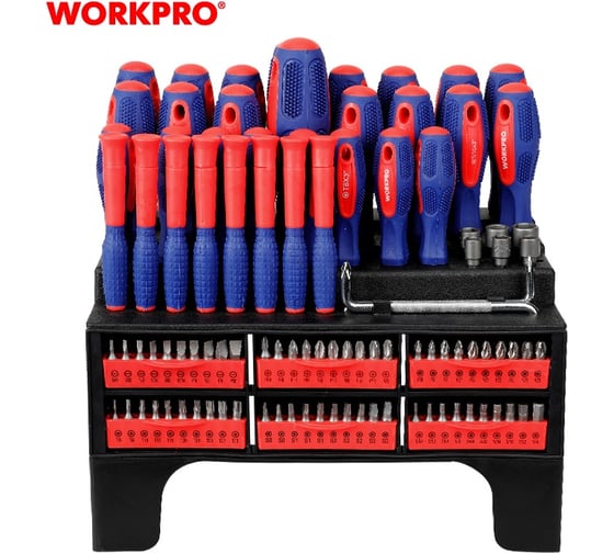 Набор отверток WORKPRO PRO CR-V 100шт WP200560 1