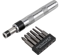 Отвертка ударная с набором бит и экстракторами резьбы Rockforce 7 предметов RF-5064V(63455)