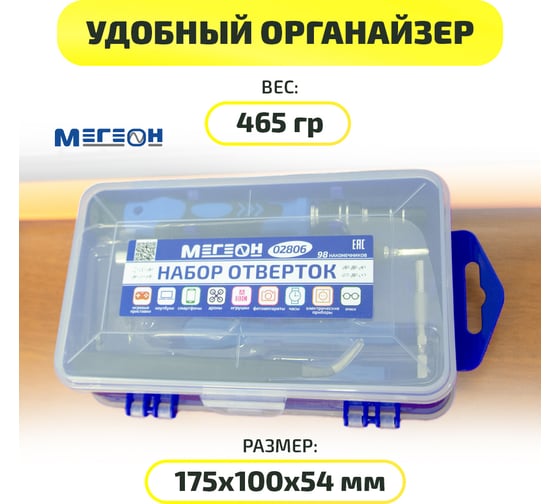 Набор отверток МЕГЕОН 02806 к0000033685