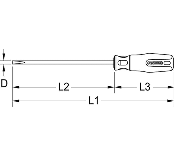 Отвертка KS Tools VDE 1000V 60 мм PH0 117.0522 177.0522
