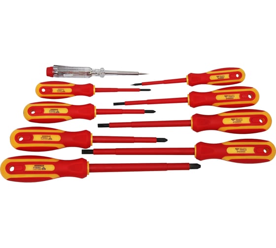 Набор отверток Brilliant Tools VDE SL шлицевые и PH Phillips 9 предметов BT068010