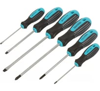 Набор отверток BARTEX 6 пр, трехкомпонент ручка, CrV, antislip, AI-3004002 388634