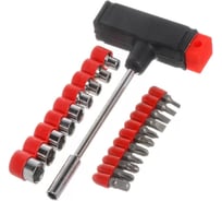 Набор отверток с битами BARTEX 21 пр, , SL, PH, T, с Т-образной ручкой, углерод сталь, блистер, AI-2 388525