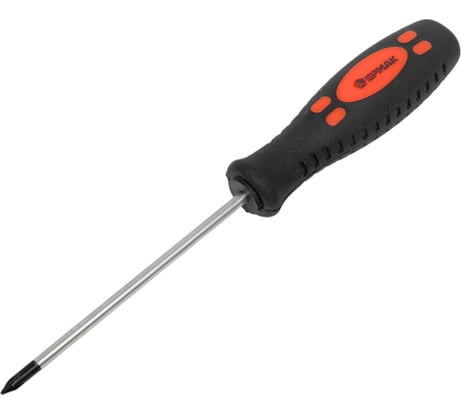 Отвертка с прорезиненной ручкой ЕРМАК PH0 4x100мм (+) 651-133