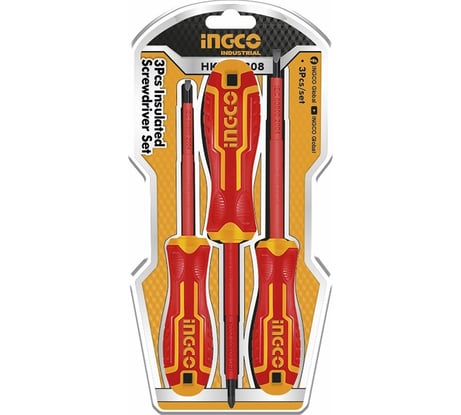 Набор диэлектрических отверток 3 шт INGCO HKISD0308