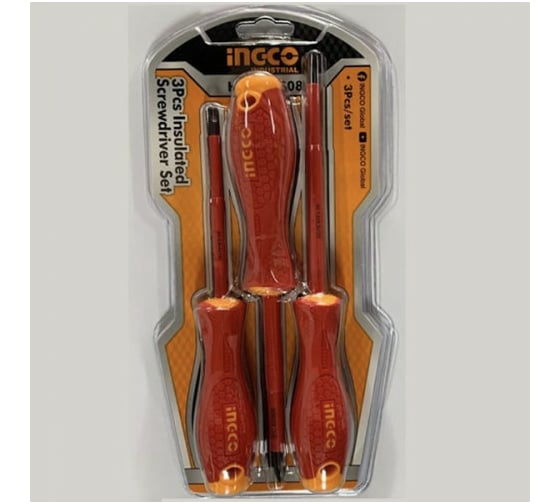 Набор диэлектрических отверток 3 шт INGCO HKISD0308