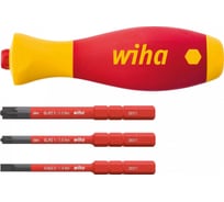 Набор из отвёртки с держателем бит Wiha SoftFinish slimVario electric 4 предмета, wih43449