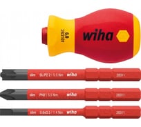 Набор отверток с держателем бит Wiha 41230 electric slimVario Stubby, 4 предмета wih41230