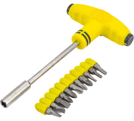 Набор бит с Т-образной ручкой PARK 12 предметов 008610 8610