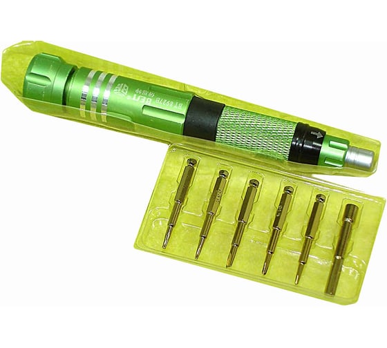 Отвертка со сменными насадками Amperin Best BST-8927B зелёная 057569 1