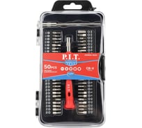 Набор бит P.I.T. для точных работ с рукояткой ADVANCE (50шт, рукоятка, удлинитель, кейс), HSDR04-0050