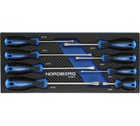 Набор отверток шлицевых NORDBERG 8 штук в ложементе для тележки 301008T