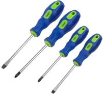 Набор отверток General Lighting Systems 4 штуки, 2хSL + 2хPH, CR-V, G-Tec, блистер 901206