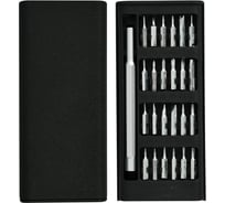 Отвертка с набором насадок МУЛЬТИДОМ набор 25 предметов, общая длина ручки 10,5 см VL84-302