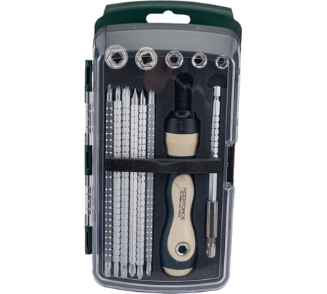 Реверсивная отвертка Rockforce телескоп. переставная 2в1с набором бит и головок 13пр. RF-2133(29221)