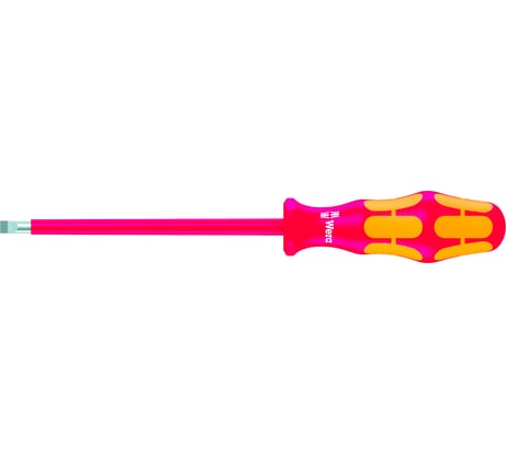 Отвёртка диэлектрическая Wera, VDE, SL 1.0х5.5х125 мм, WE-006120