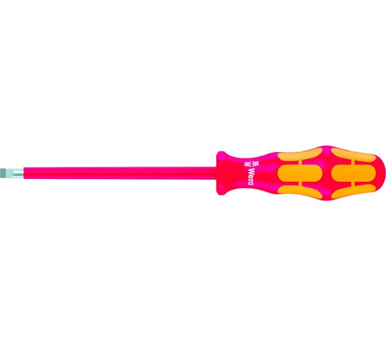 Отвёртка диэлектрическая Wera, VDE, SL 0.5х3.0х100 мм, WE-006105 1