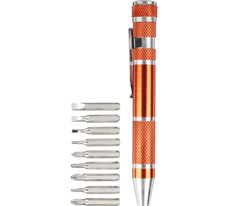 Отвертка для точных работ в форме ручки с битами ЕРМАК сталь 651-201