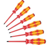 Набор отвёрток диэлектрических WERA TORX VDE 167 i/6 6 пр., TX 8-9-10-15-20-25 WE-133356