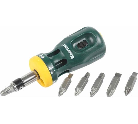 Реверсивная отвертка с битами BIT LOCK 12 в 1 KRAFTOOL 26161-H13