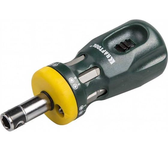 Реверсивная отвертка с битами BIT LOCK 12 в 1 KRAFTOOL 26161-H13
