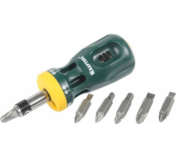 Реверсивная отвертка с битами BIT LOCK 12 в 1 KRAFTOOL 26161-H13