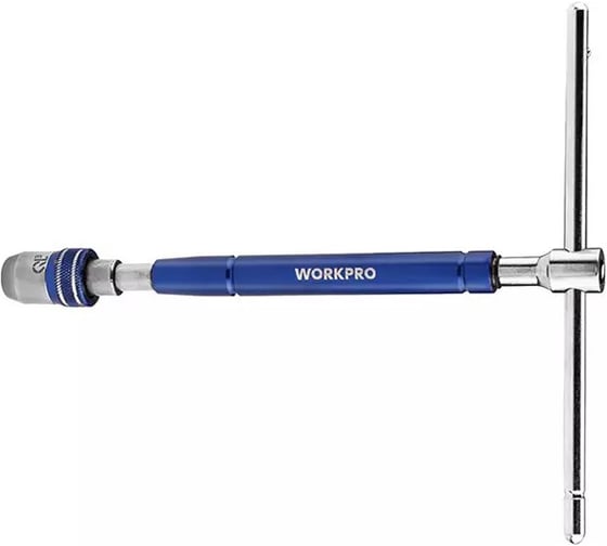 Ключ-вороток c Т-образной ручкой Workpro PRO CR-V, с быстросьемным битодержателем 1/4, WP275016